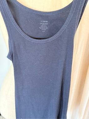 J. Crew Navy Ribbed Scoop Neck Tank